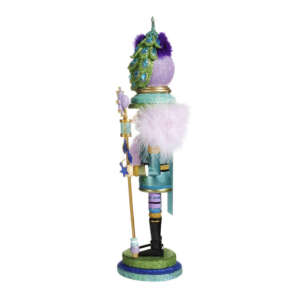 Kurt Adler 17.5-Inch Hollywood™ Peacock Hat Nutcracker